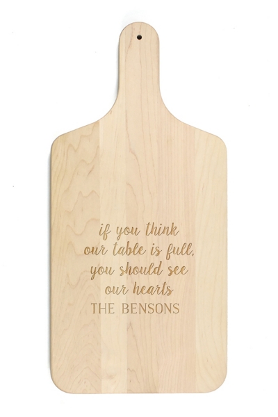 Maple Personalized Hearts Full Cutting Board Kirklands Home