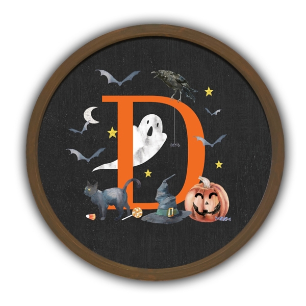 Halloween Monogram D Brown Framed Wall Plaque Kirklands Home