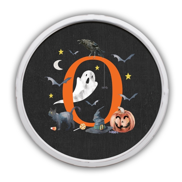 Halloween Monogram O White Framed Wall Plaque Kirklands Home