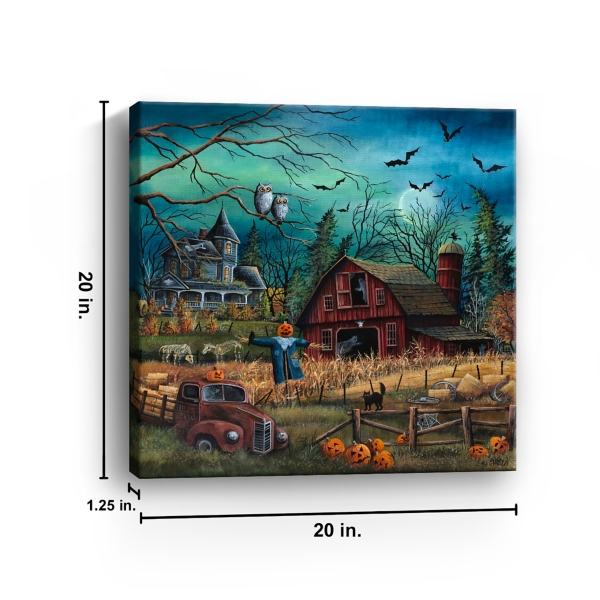 Haunted Farm Canvas Art Print