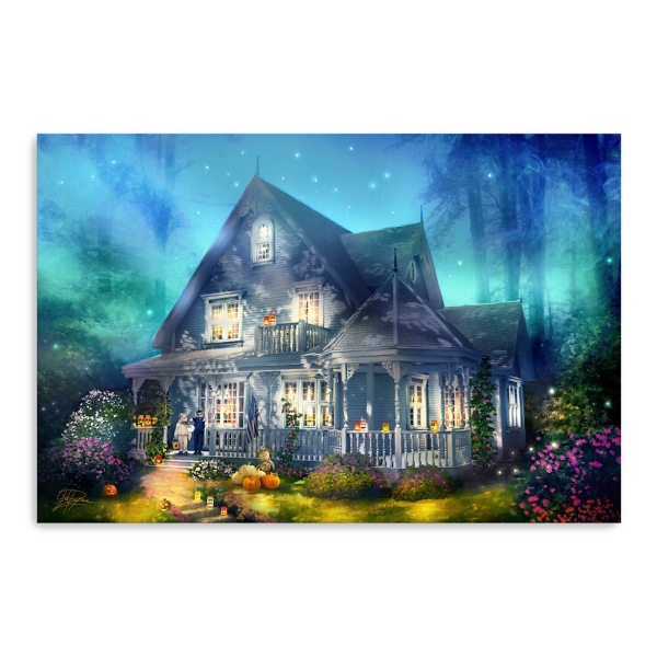Halloween Mansion Canvas Art Print