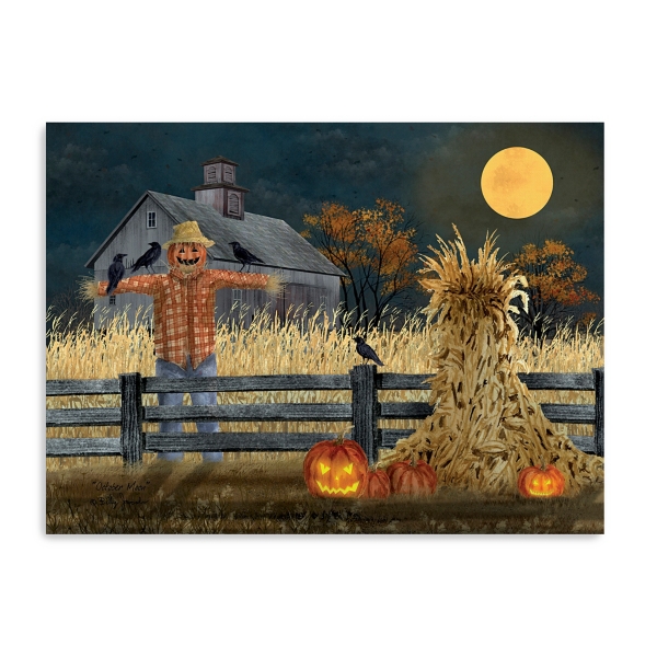 Full Moon Scarecrow Canvas Art Print, 24x32