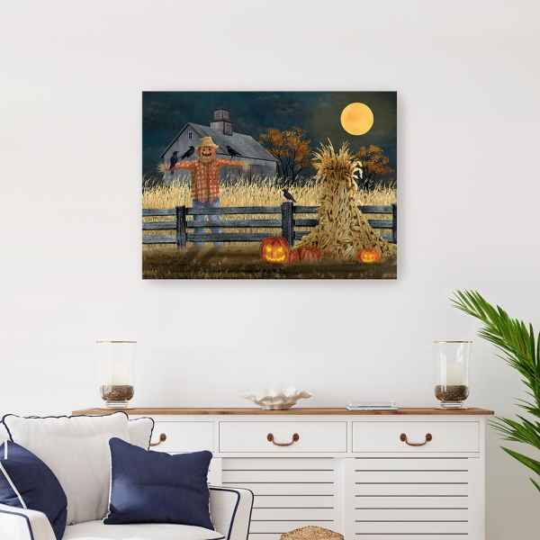 Full Moon Scarecrow Canvas Art Print, 24x32