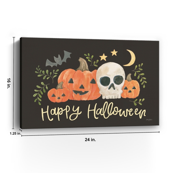 Happy Halloween Jack-O-Lantern Canvas Art Print