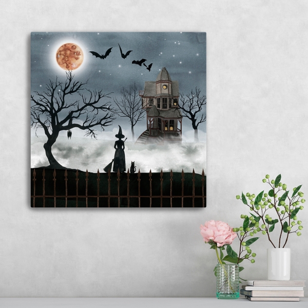 Midnight Mansion Canvas Art Print
