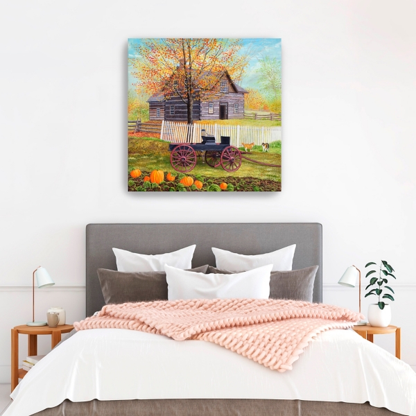 A Day on the Farm Canvas Art Print, 40x40