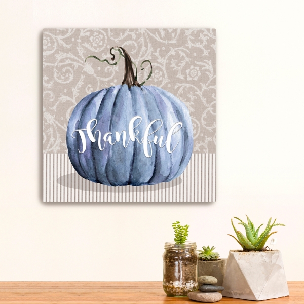 Thankful Pumpkin Canvas Art Print