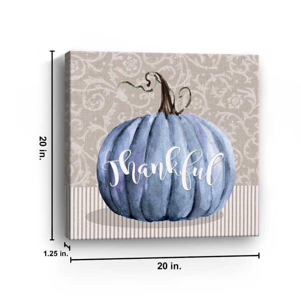 Thankful Pumpkin Canvas Art Print