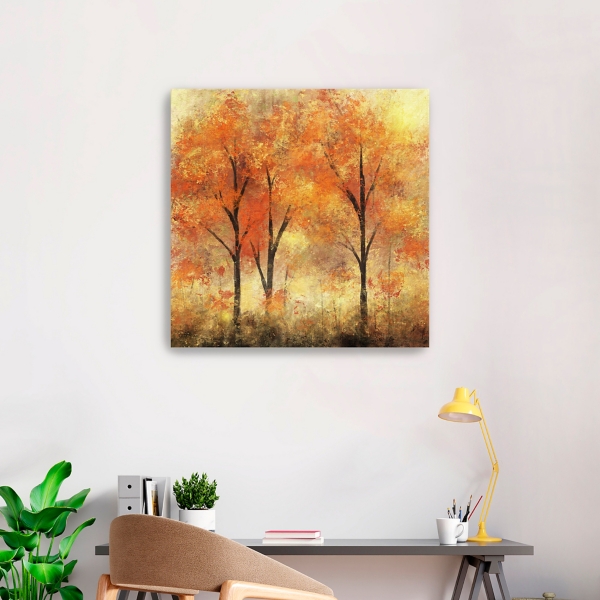Autumn Trees Canvas Art Print, 30x30 in.