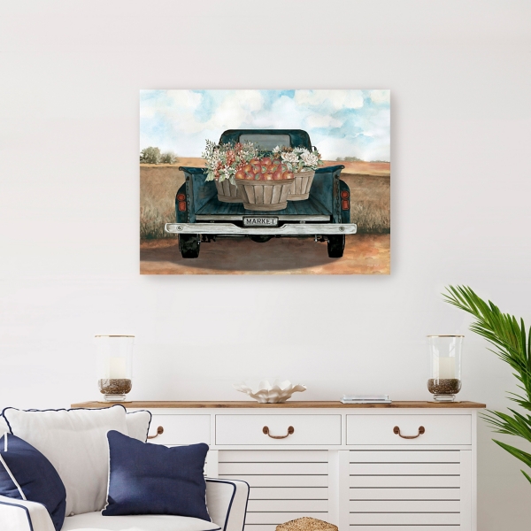 Fall Market Truck Canvas Art Print, 32x24 in.