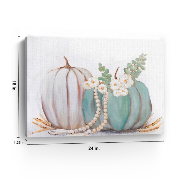 Double Pumpkins Canvas Art Print