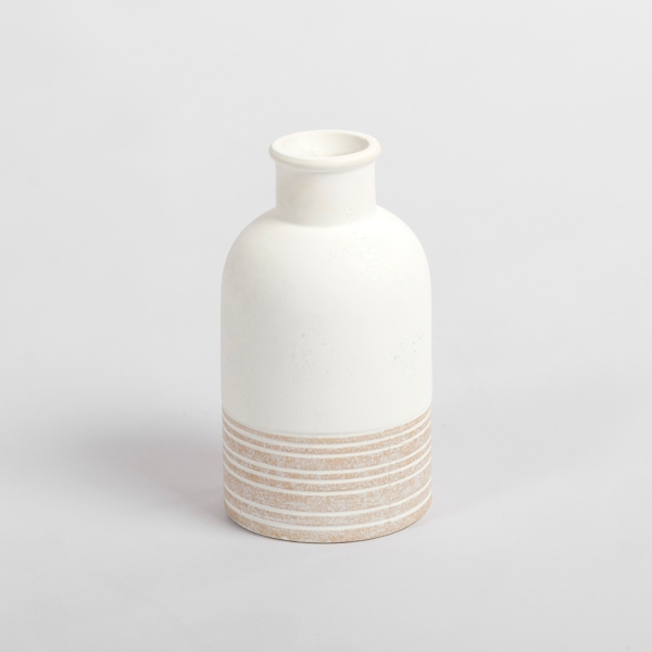 Neutral Two-Toned Ceramic Vase