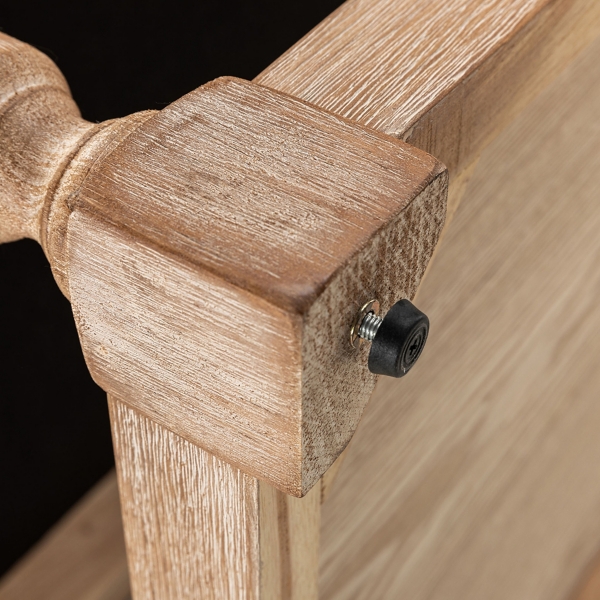 Tufted Rectangle Wood Ottoman