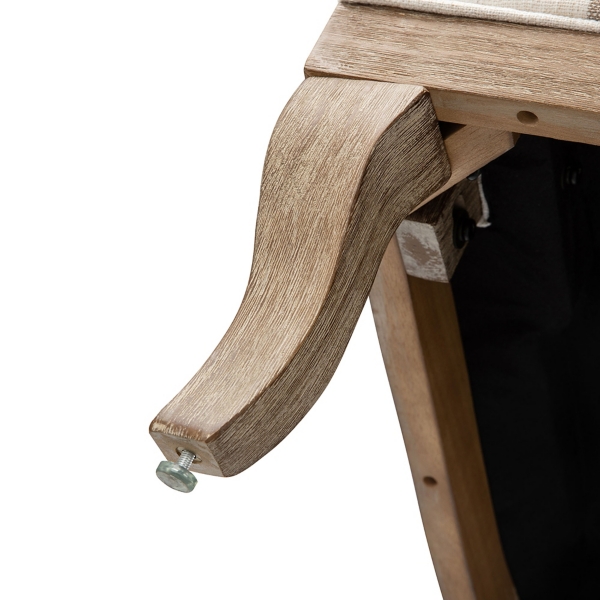 Farmhouse Gray & Ivory Striped Armchair