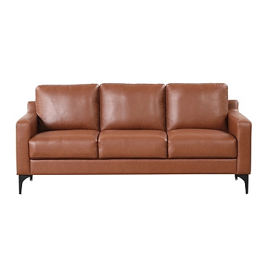 Brown Wyatt Faux Leather Armchair