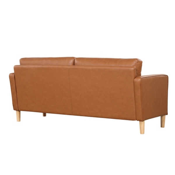 Caramel Faux Leather Chelsea Sofa