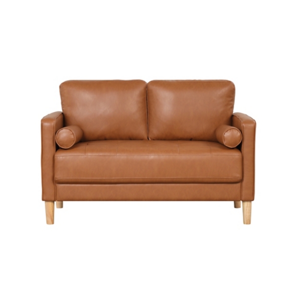 Kirklands Caramel Faux Leather Chelsea Sofa Hamilton Place