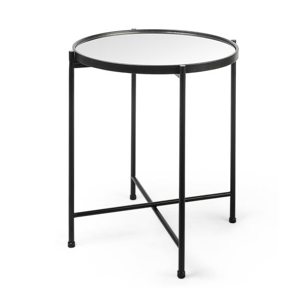 Tall Round Black Metal CrissCross Side Table Kirklands Home