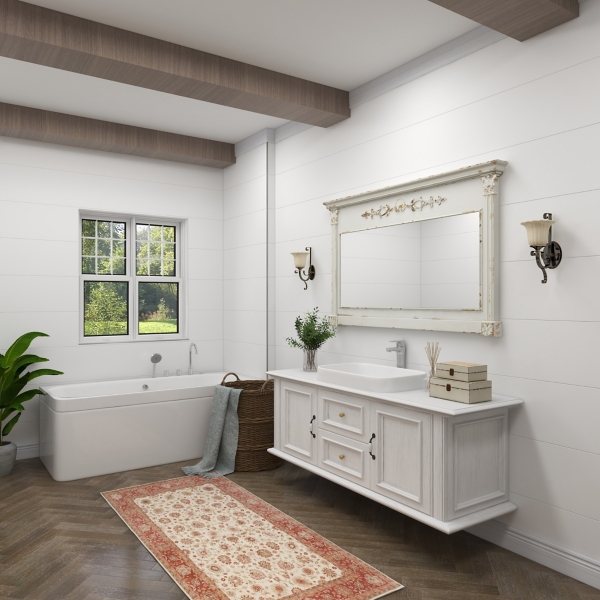 White Distressed Burlap Wooden Boxes, Set of 2