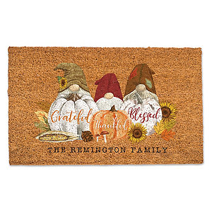 Harvest blessings pumpkin cart personalized decorative tea towel