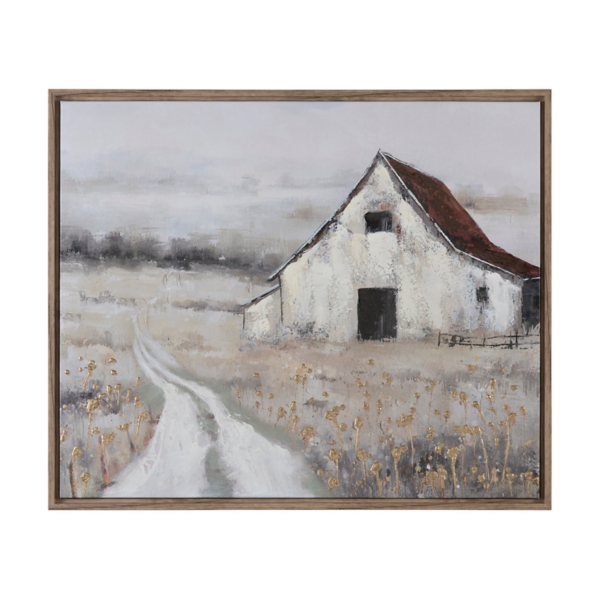 Country Road Framed Canvas Art Print