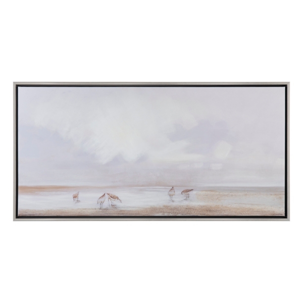 Sandpipers Framed Canvas Art Print