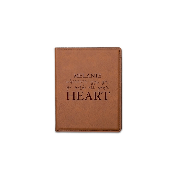 Rawhide Heart Personalized Passport Holde