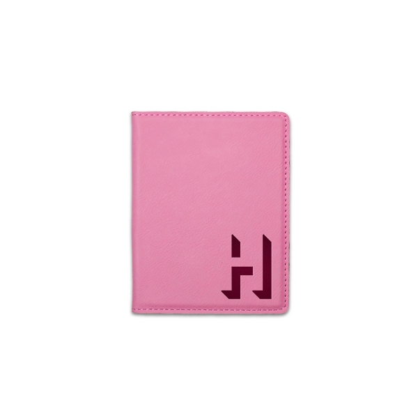 Personalized Passport Holder with Initials (Pink