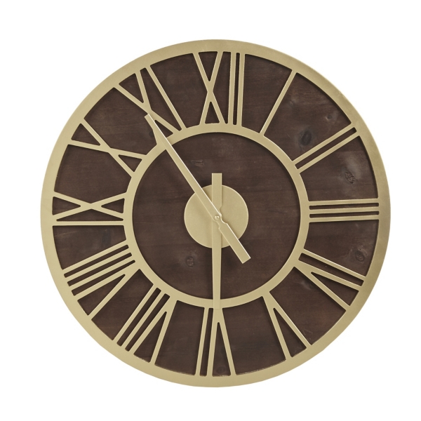 Mason Brown Wood Wall Clock Kirklands Home