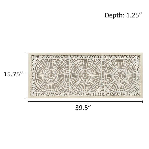 Rice Paper Henna Medallion Wall Plaque