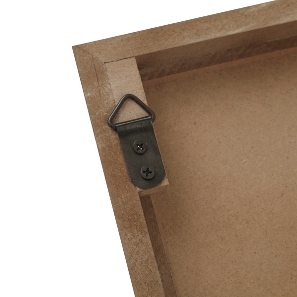 Brown Wood Birch Palms Wall Plaques, Set of 2