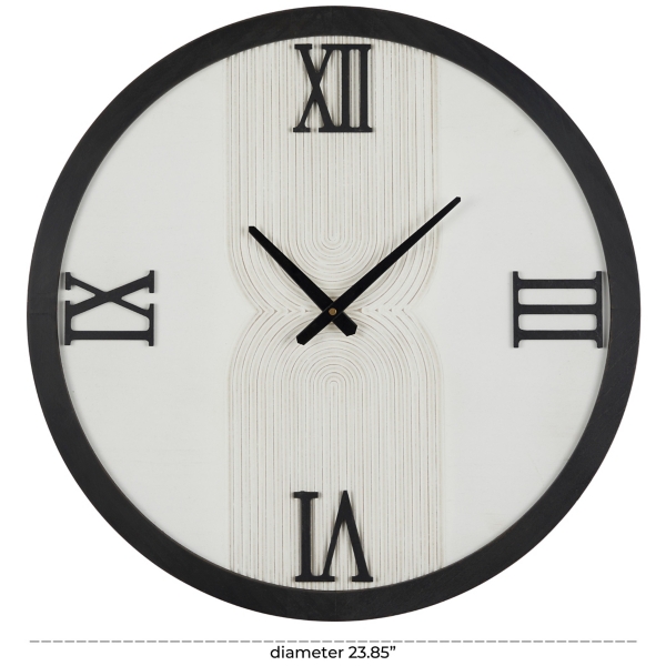 White and Black Modern Wall Clock