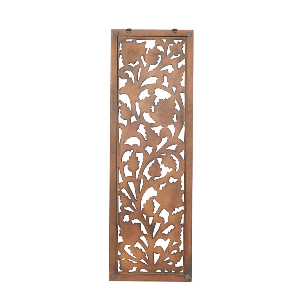 Brown Botanical Wood Panel Wall Plaque