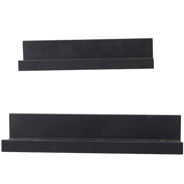 Black Wood Floating Shelves, Set of 2 Kirklands Home