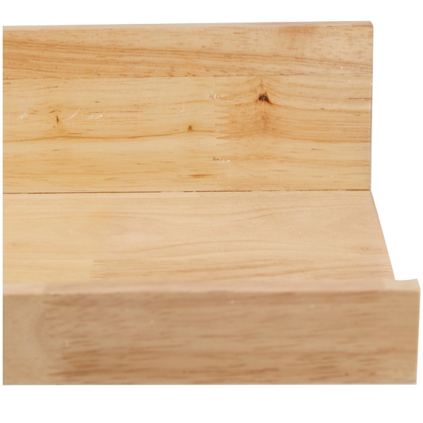 Natural Wood Floating Shelves, Set of 2