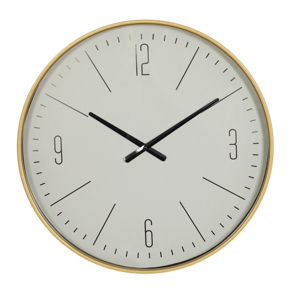 Gold and White Classic Wall Clock Kirklands Home
