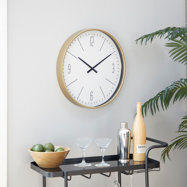 Gold and White Classic Wall Clock
