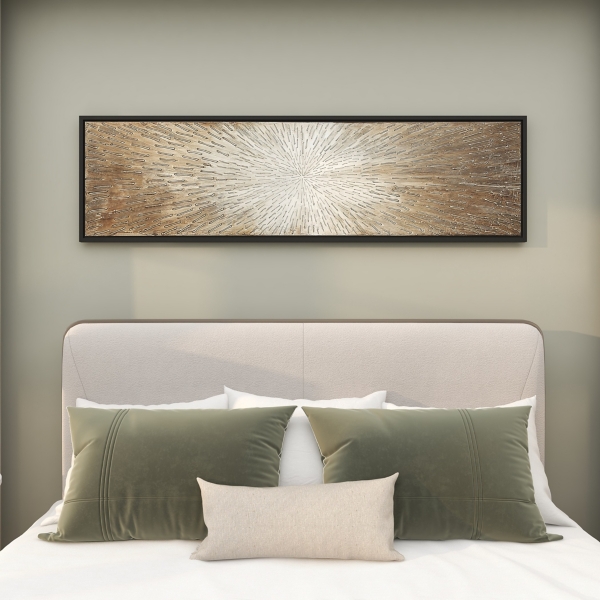 Radial Sunburst Framed Canvas Art Print