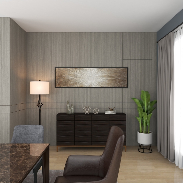 Radial Sunburst Framed Canvas Art Print