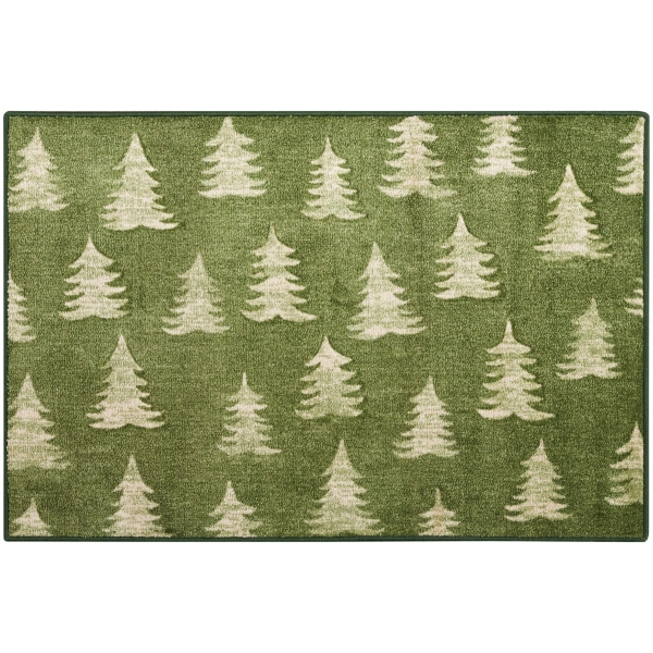 Olive Green Christmas Tree Floor Mat, 2x3 Kirklands Home