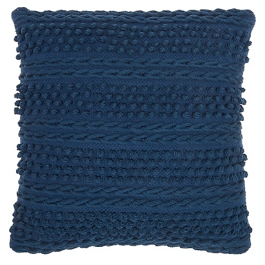 Navy Looped Cotton Throw Pillow Kirklands Home