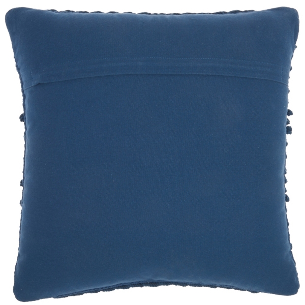 Navy Textured Stripes Pillow