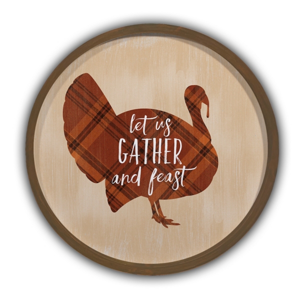 Gather & Feast Plaid Wall Plaque