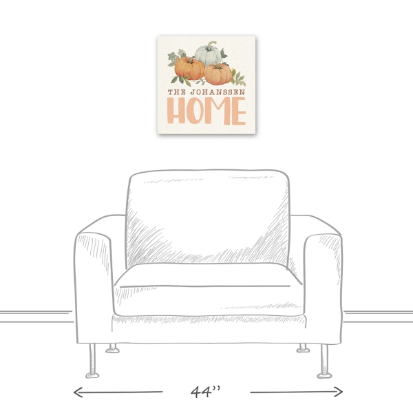 Personalized Pumpkin Home Canvas Art Print