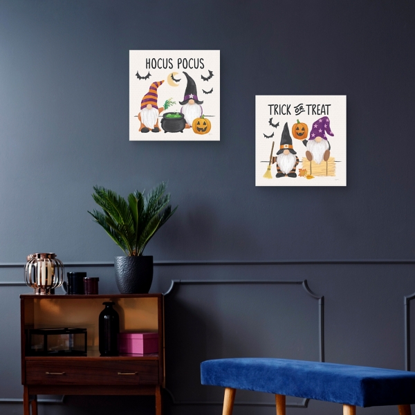 Halloween Gnomes Canvas Art Prints, Set of 2
