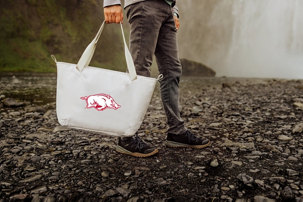 White Arkansas Razorbacks Cooler Tote Bag