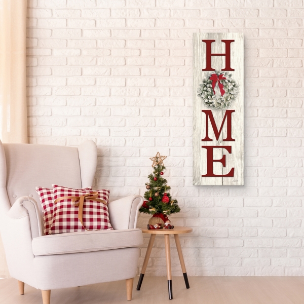 Home Christmas Wreath Canvas Art Print