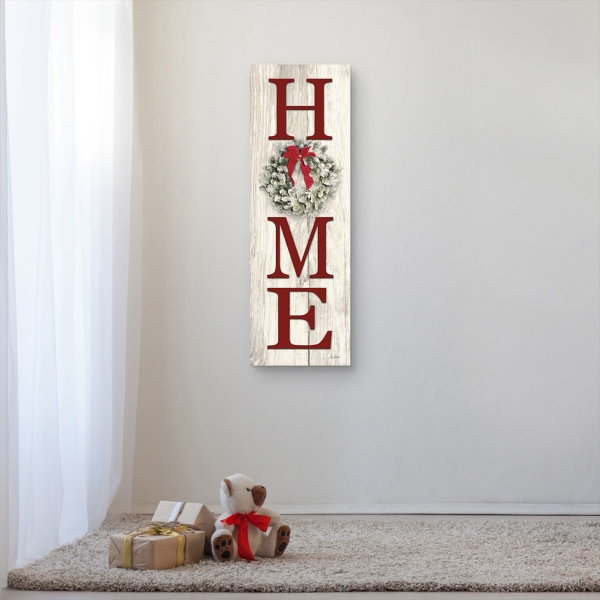 Home Christmas Wreath Canvas Art Print
