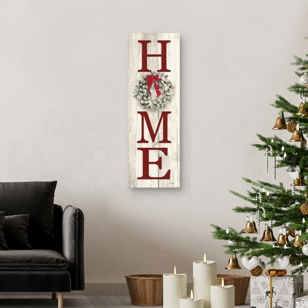 Home Christmas Wreath Canvas Art Print