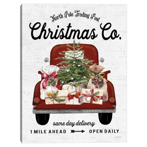 Christmas Co. Truck Canvas Art Print